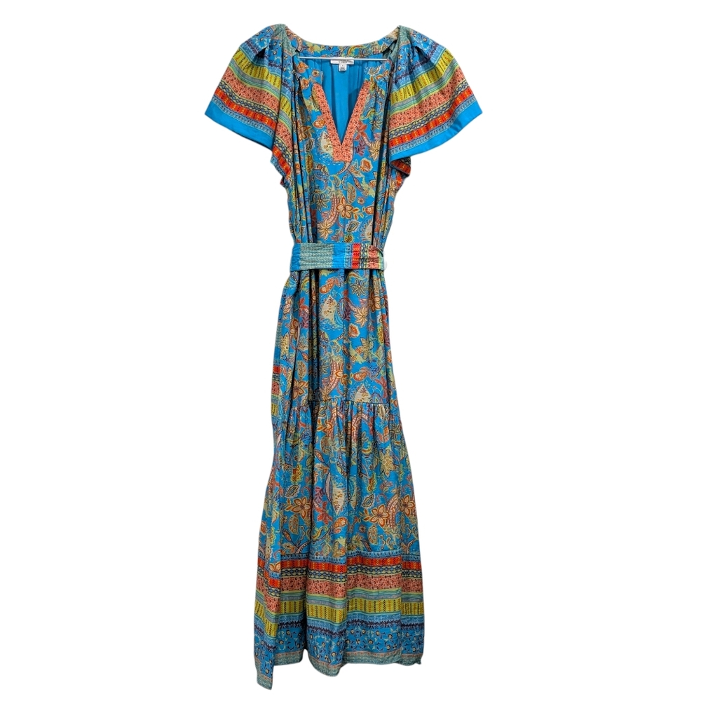 Current Air Briony Tiered Midi Modern Boho Dress - Picture 2 of 6